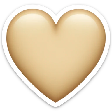 Beige heart sticker