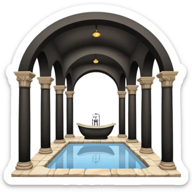 roman public bath sticker