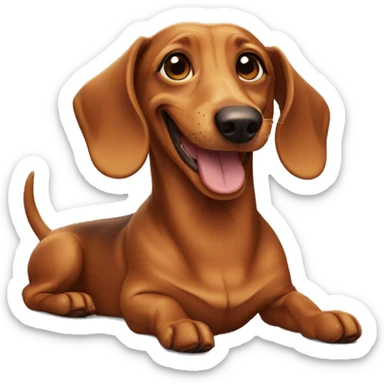 smiling dachshund sticker