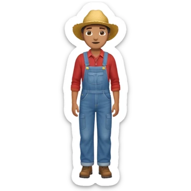High resolution of  full body farmer sticker