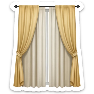 a full view of Curtain sticker
