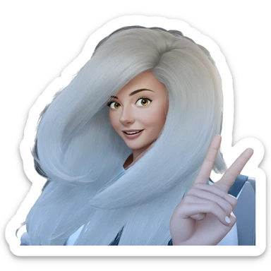 smiling girl in car sticker