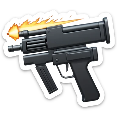 machine gun firing sticker