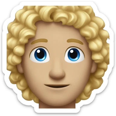 curl blonde man blue eyed sticker
