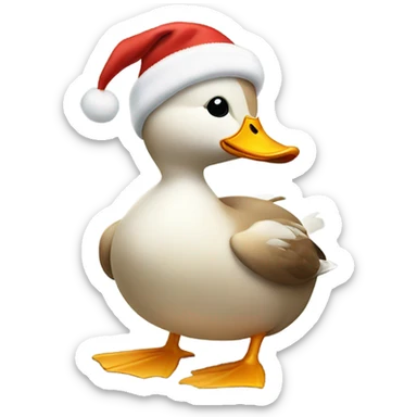 Duck that’s Christmas festive  sticker