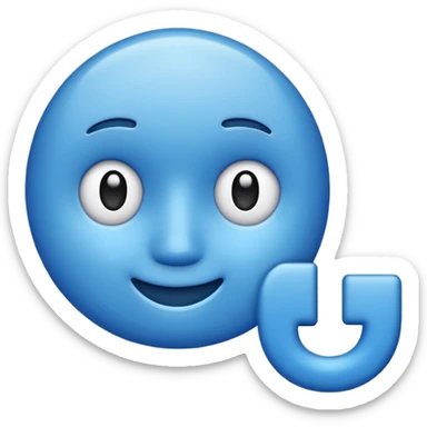 numero 1 azul sticker