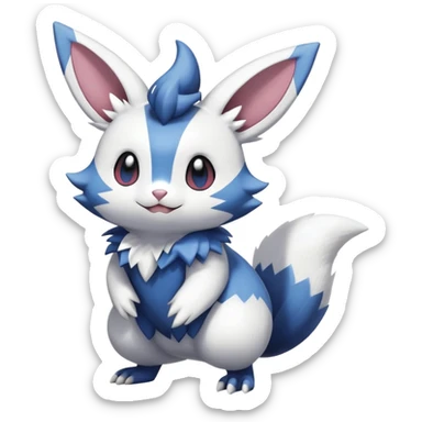 Shiny Furret-Minccino-Meowstic-Zangoose-Hybrid (Full body) sticker