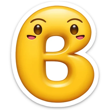 make the letter b with laughing emojis sticker