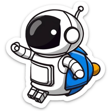 Stealth robot with cloaking panels and low profile sticker