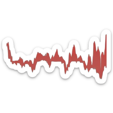 trading chart decreasing red graph sticker