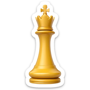white plastic chess pieces, queen sticker