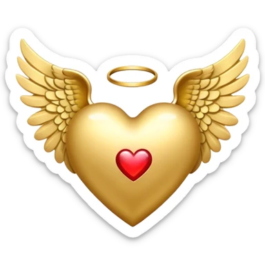 heart with angel wings sticker