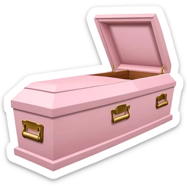 Pastel pink coffin  sticker