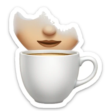 blonde girl inside a blanket sipping coffee with green eyes sticker