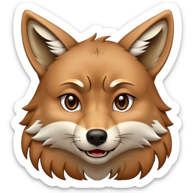 Coyote crying tears sticker