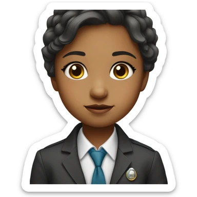 working girl, cute, challenging sticker