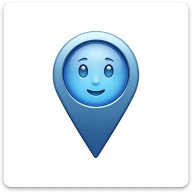 blue location pin sticker