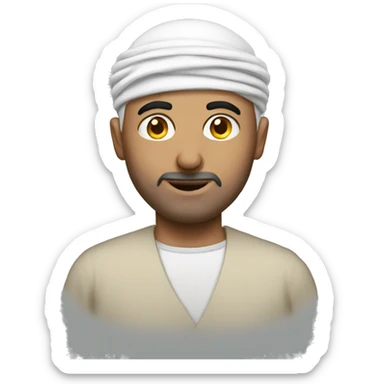 Bald Arab guy with one eye sticker