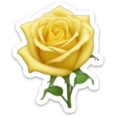 Yellow rose sticker