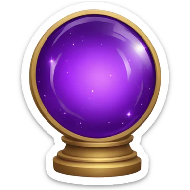 purple crystal ball sticker