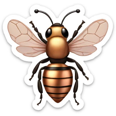Rose gold honeybee sticker
