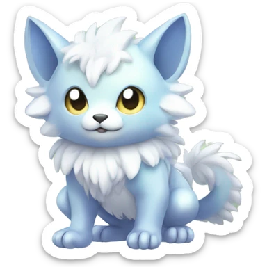 Cute cool shiny fantasy animal hybrid Fakemon full body sticker