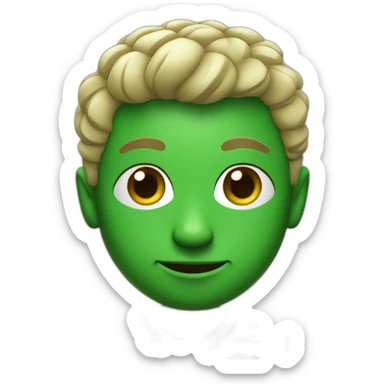 Little guy soccer mascot dressed in green with penacho and green lines under eyes sticker