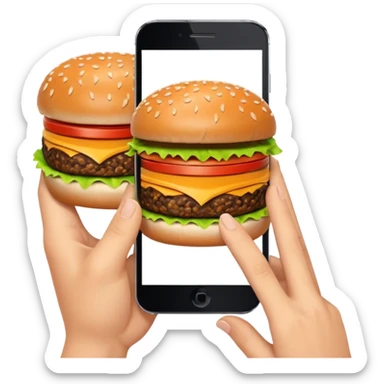picture of a hamburguer in a phone sticker