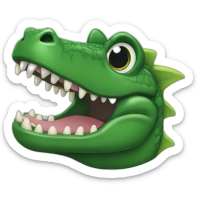 cara de cocodrilo divertida sticker