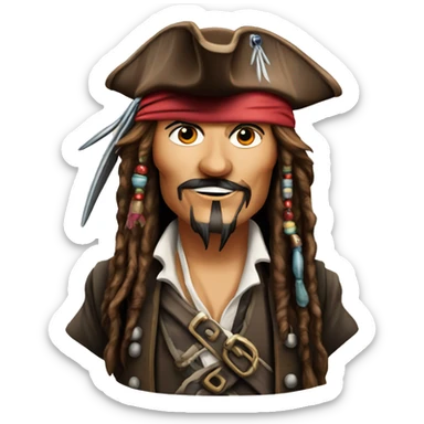 jack sparrow johnny depp sticker