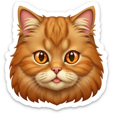 Tabby Persian cat head sticker