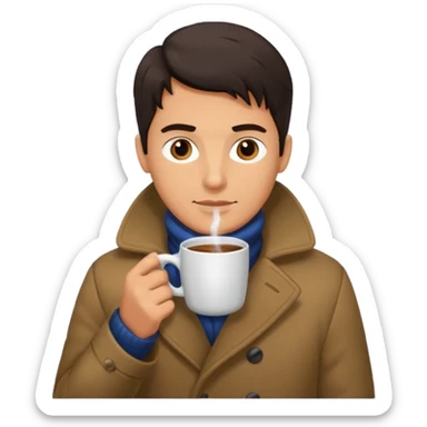 hot coffee guy sticker