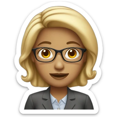 lady office worker sticker