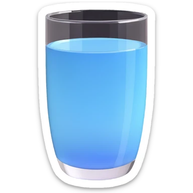  glass with water and without nothing sticker