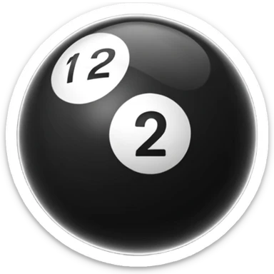 Quiero un emoji de la bola 12 del billar sticker