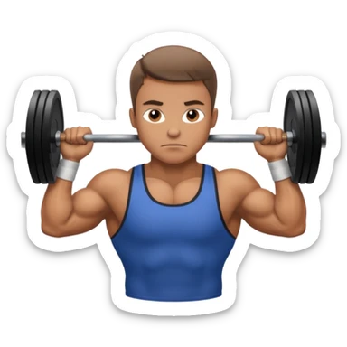 Weight lifter sticker