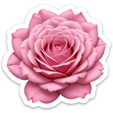 “A Polaroid-style photo of a pink rose  sticker