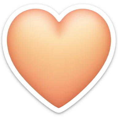 pastel peach heart sticker