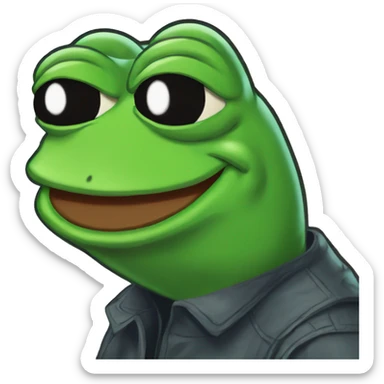 Pepe the frog a banner reading merlis sticker