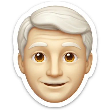 Marble style statue of man face happy sticker