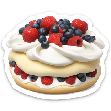 Pavlova with berries  sticker