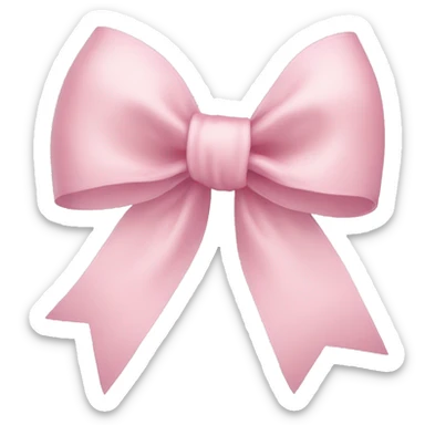 light pink ribbon bow sticker