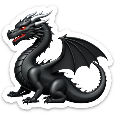 Minimalist Black dragon symbol sticker