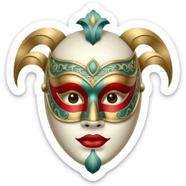 masked person venice bauta sticker