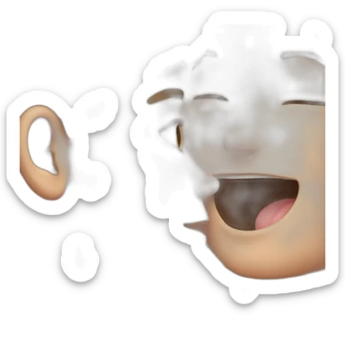 one person whispers in another person's ear sticker