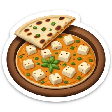 Naan and paneer gravy  sticker