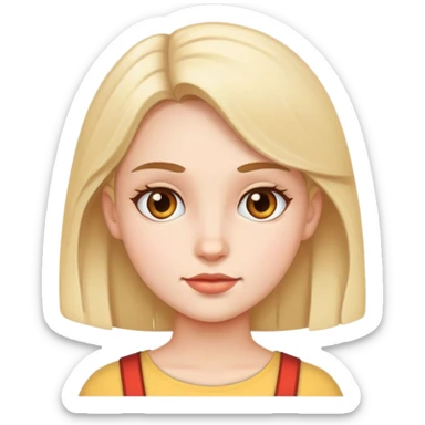 realistic portrait of girl sticker