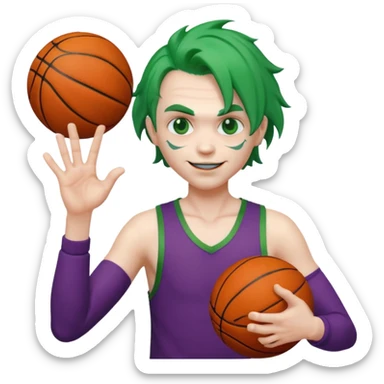 joker spinning ball on finger sticker