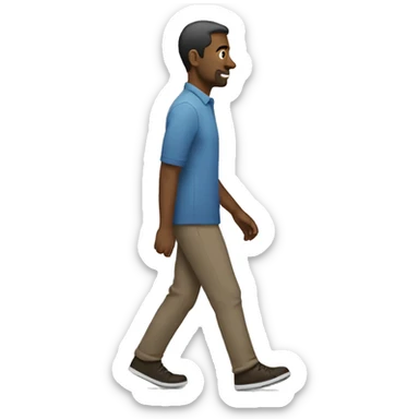 man walking facing right sticker