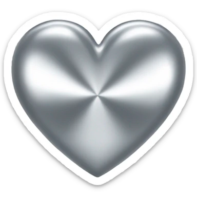 Platinum color heart sticker